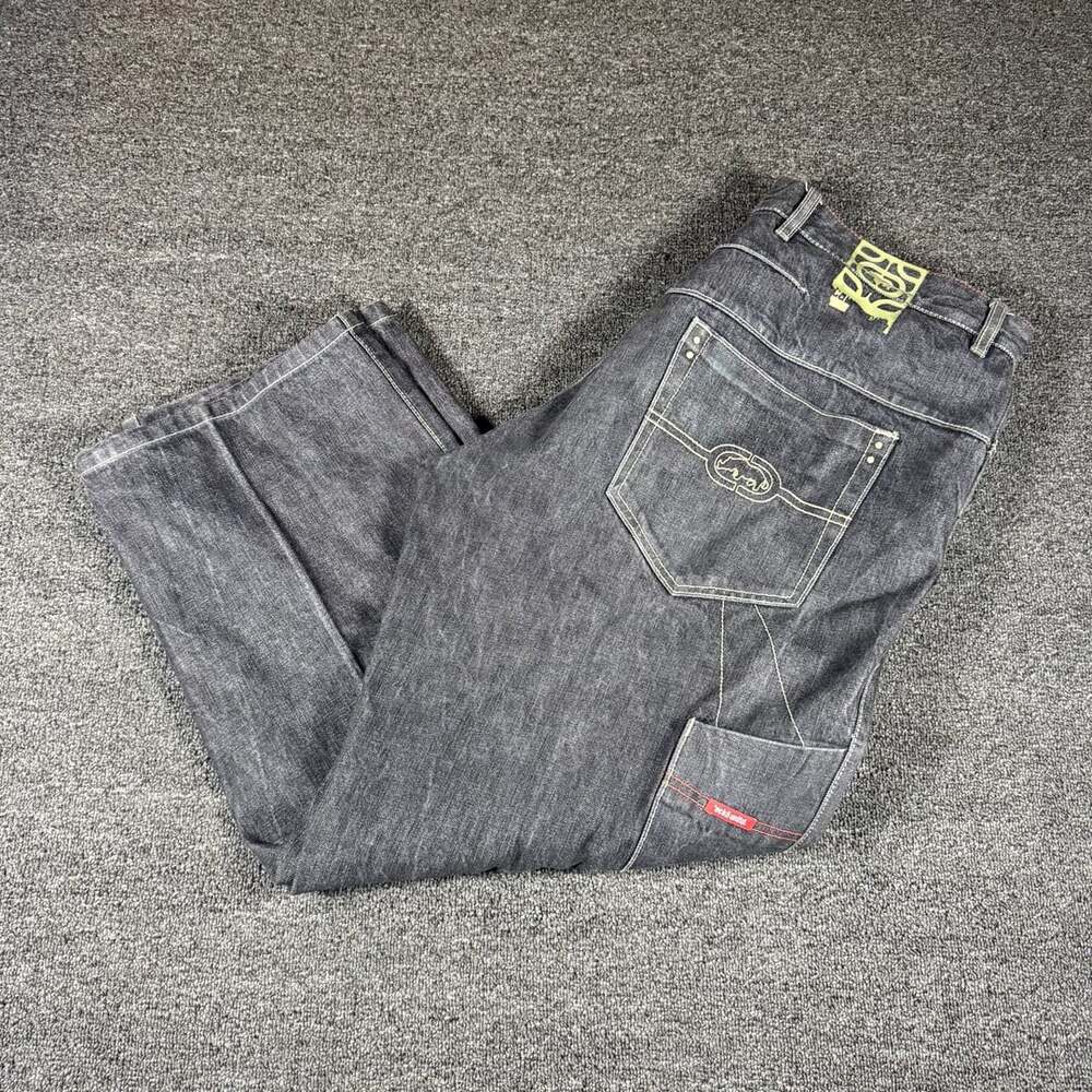 Vintage Ecko Unltd Black Denim Baggy Carpenter Jeans Y2K Skater Mens